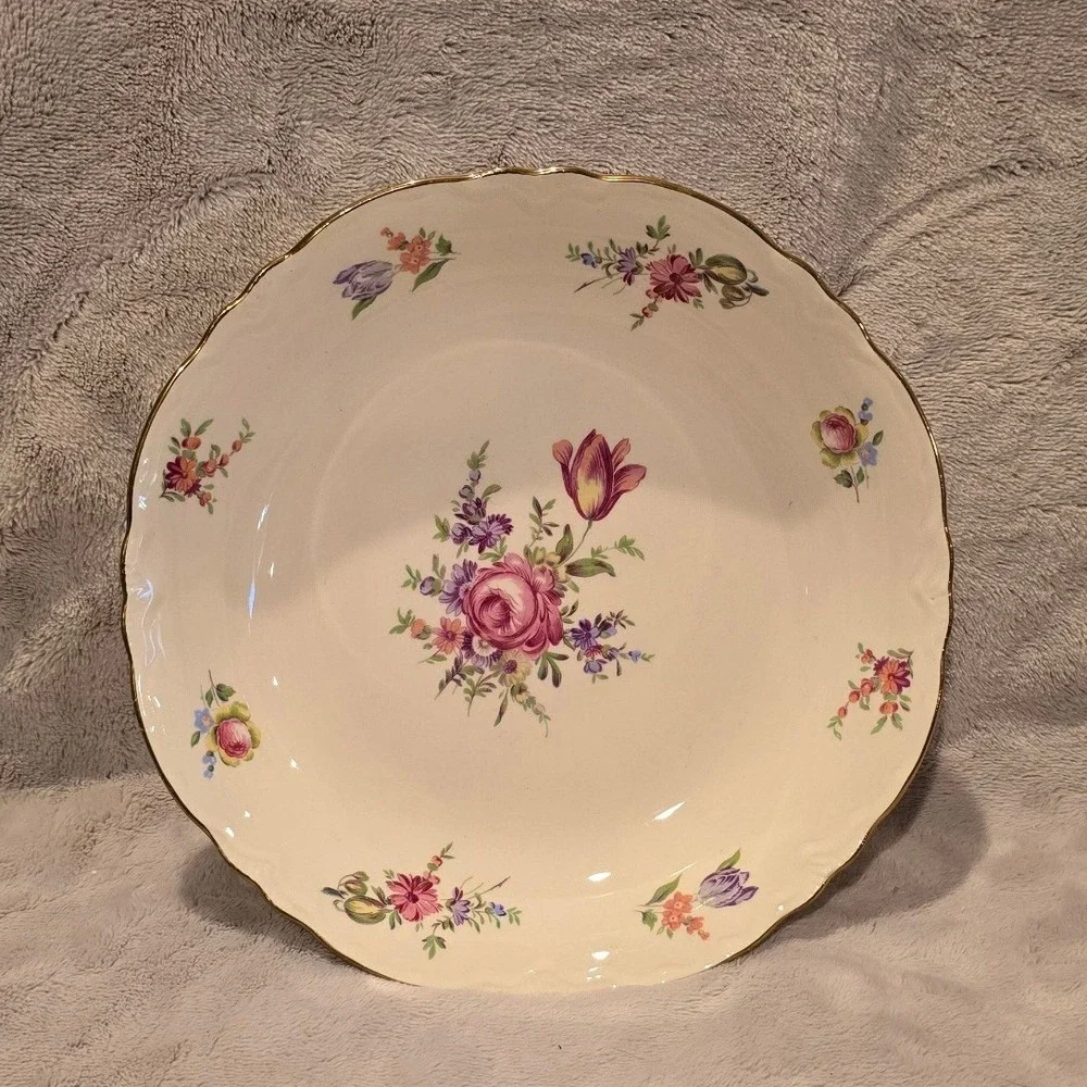 Vintage‎ Homer Laughlin Household Institutue Priscilla Pattern Scalloped Bowl 8